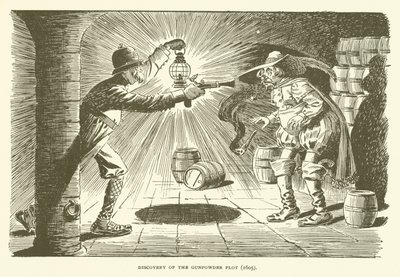 Discovery of the Gunpowder Plot (1605) by American School